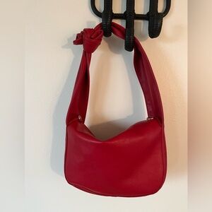 Anthropologie /Melie Biano Red Marni Bow Bag w/Removable Crossbody Strap